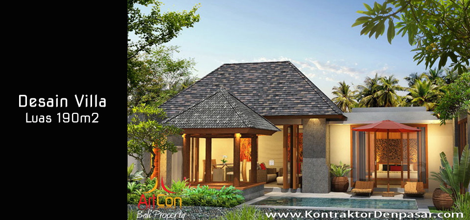 Desain Villa Luas 190m2 Made Parwata