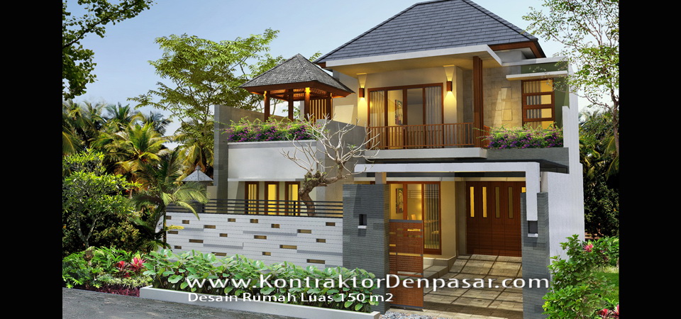 Desain Rumah luas 150 m2 milik Bpk Made Judyartha