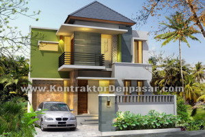 Desain Bangunan tempat tinggal 2 lantai luas 90 m2