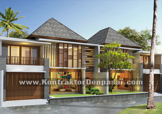 Desain Rumah 2 lantai luas 180 m2 pak Santoso