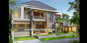 Desain rumah 2 lantai Ibu Dewi