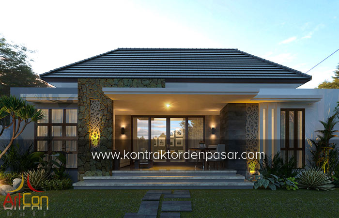 Desain Rumah 1 lantai luas 115 m2 3 Kamar Pak Gede