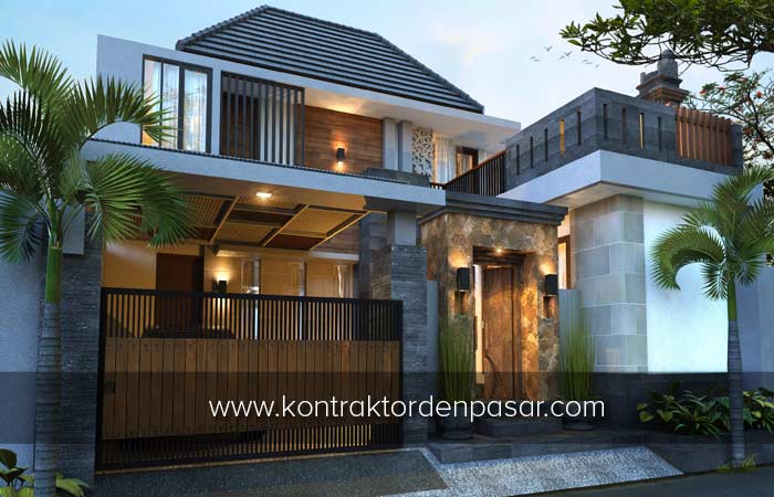 Desain Rumah 2 lantai luas 160 m2 Pak Gus Eka Denpasar