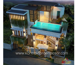 Desain rumah 3 lantai luas 380m2 P Bagia Tabanan