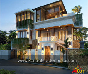 Desain rumah 3 lantai luas 380m2 P Bagia Tabanan