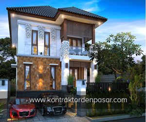 Desain Rumah 2 lantai luas 165 m2 Pak Benedin di Jimbaran