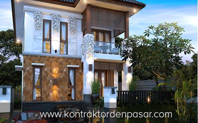 Desain Rumah 2 lantai luas 165 m2 Pak Putu di Jimbaran