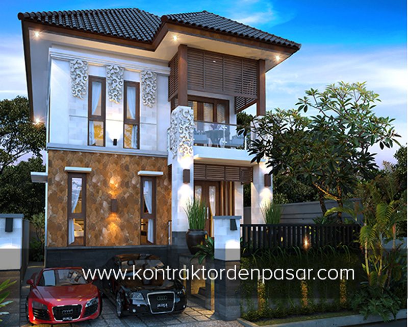 Desain Rumah 2 lantai luas 165 m2 Pak Putu di Jimbaran