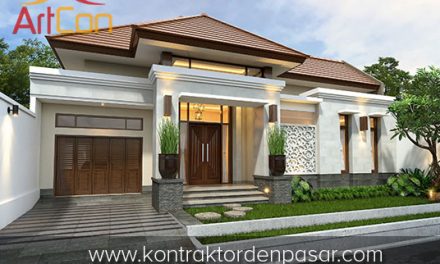 Desain Rumah 1 Lantai Bapak Iwan 3 Kamar Tidur Luas 190m2