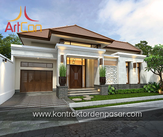 Desain Rumah 1 Lantai Bapak Iwan 3 Kamar Tidur Luas 190m2