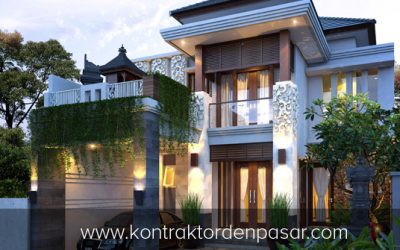 Desain Rumah 2 Lantai 4 Kamar Tidur luas 150 m2 Bali Modern Style
