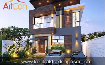 DESAIN RUMAH 2 LANTAI IBU DWI 3 KAMAR TIDUR LUAS 200M2 DI DENPASAR