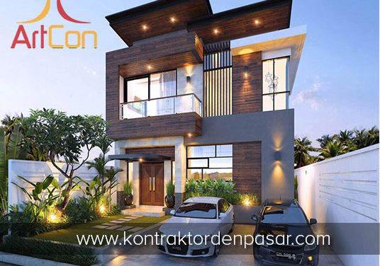 DESAIN RUMAH 2 LANTAI IBU DWI 3 KAMAR TIDUR LUAS 200M2 DI DENPASAR