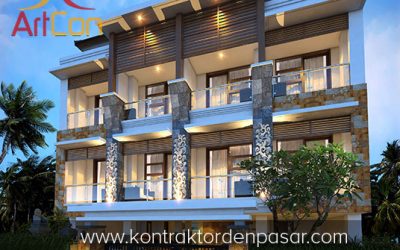 Desain Rumah Kos 3 Lantai Bapak Eka 9 Kamar Tidur Luas 170m2