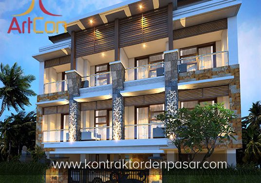 Desain Rumah Kos 3 Lantai Bapak Eka 9 Kamar Tidur Luas 170m2