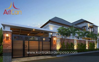 Desain Rumah 2 Lantai Bapak Ketut 5 Kamar Tidur dengan Kolam Renang Luas 240m2