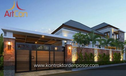 Desain Rumah 2 Lantai Bapak Ketut 5 Kamar Tidur dengan Kolam Renang Luas 240m2