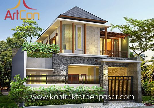 Desain Rumah 2 Lantai Bapak Toha 3 Kamar Tidur Luas 106m2