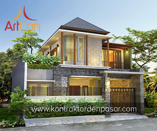 Desain Rumah 2 Lantai Bapak Toha 3 Kamar Tidur Luas 106m2