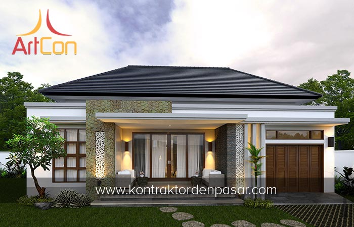 Desain Rumah 1 Lantai Bapak Jamil 2 Kamar Tidur Luas 117 m2