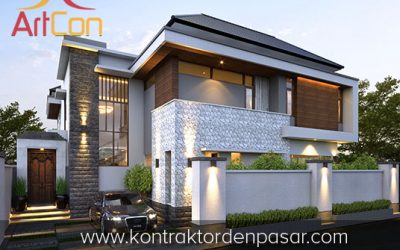 Desain Rumah 2 Lantai Pak Steven 3 Kamar Tidur Luas 400 m2