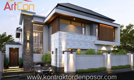 Desain Rumah 2 Lantai Pak Steven 3 Kamar Tidur Luas 400 m2