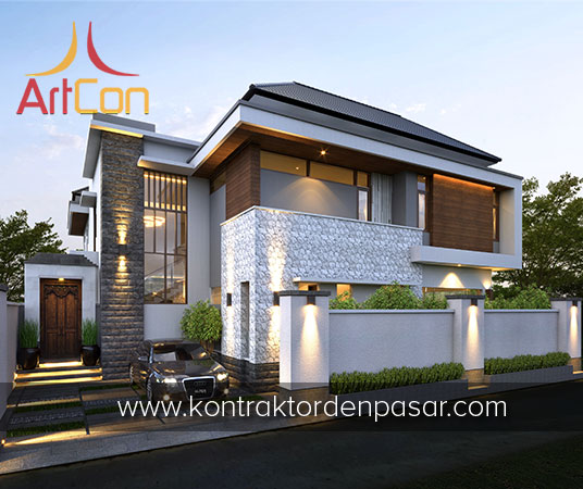 Desain Rumah 2 Lantai Pak Steven 3 Kamar Tidur Luas 400 m2